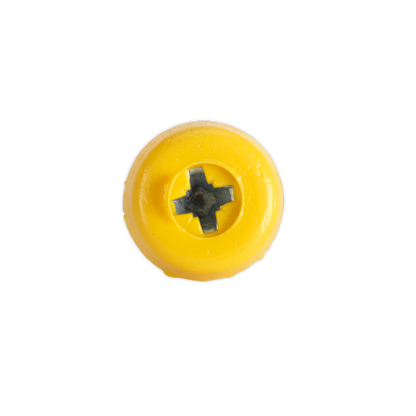Numberplate Screw Plastic Enclosed Head 4.8 x 24mm Yellow Pack of 50 - PTNP6 - Farming Parts