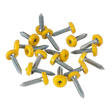 Numberplate Screw Plastic Enclosed Head 4.8 x 24mm Yellow Pack of 50 - PTNP6 - Farming Parts