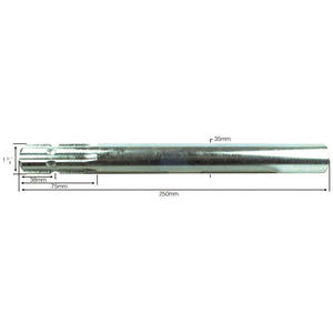 PTO Splined Shaft - One End - 1 3/8'' - 6 Spline, Length: 250mm - S.1546 - Farming Parts