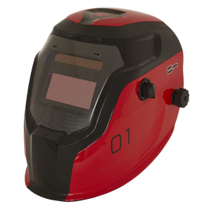Welding Helmet Auto Darkening - Shade 9-13 - Red - PWH1 - Farming Parts