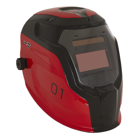 Welding Helmet Auto Darkening - Shade 9-13 - Red - PWH1 - Farming Parts