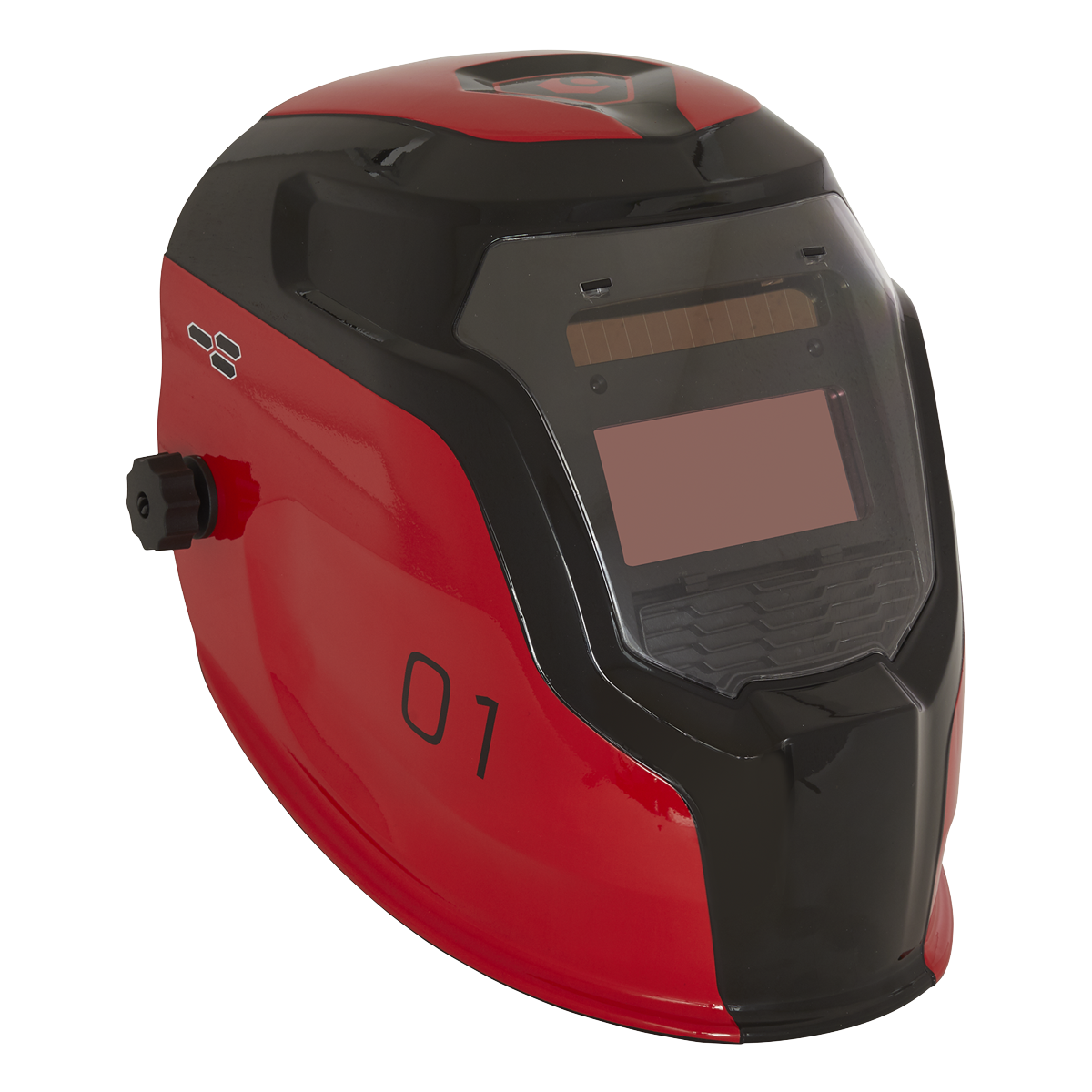 Welding Helmet Auto Darkening - Shade 9-13 - Red - PWH1 - Farming Parts