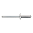 Close-up image of a Sealey Aluminium Blind Rivet Standard Flange 6.4 x 18mm with a cylindrical shaft and a rounded head, meeting DIN 7337 standards (Pack of 200 - RB6418S).