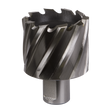 The Sealey Rotabor Cutter HSS Ø46mm - Cut Depth 25mm (RBHSS46S) is a cylindrical annular cutter featuring sharp, spiral cutting edges, crafted from high-quality HSS M2 steel. Designed for drilling holes in metal with magnetic drills, it ensures precision and efficiency at various cutting depths.