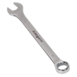 The Combination Spanner 19mm - S01019 by Sealey is crafted from Chrome Vanadium steel and features both an open-end and a box-end, clearly labeled 19 mm. Ideal for anyone seeking quality tools in their arsenal.