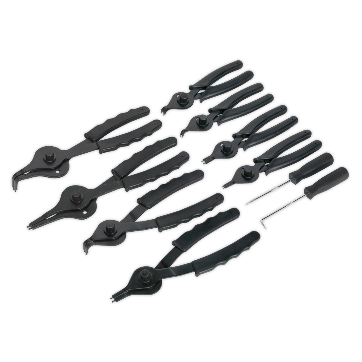 Circlip Pliers Set 10pc Internal/External - S01064 - Farming Parts