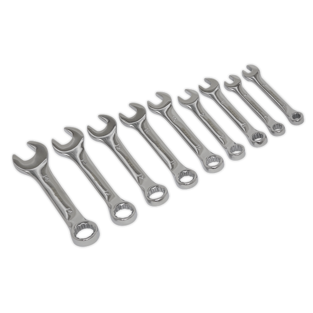 Stubby Combination Spanner Set 9pc - Metric - S01157 - Farming Parts