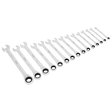 Combination Ratchet Spanner Set 15pc Metric - S01247 - Farming Parts