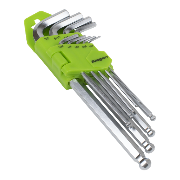 *SPECIAL PRICE* - Sealey | Siegen Imperial Long Ball-End Hex Key Set 9pc - S01261
