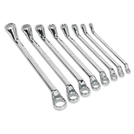 Deep Offset Ring Spanner Set 8pc Metric - S0405 - Farming Parts