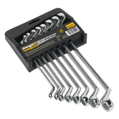Deep Offset Ring Spanner Set 8pc Metric - S0405 - Farming Parts