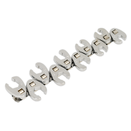 Crow's Foot Wrench Set 10pc Flare Nut 3/8"Sq Drive Metric - S0845 - Farming Parts