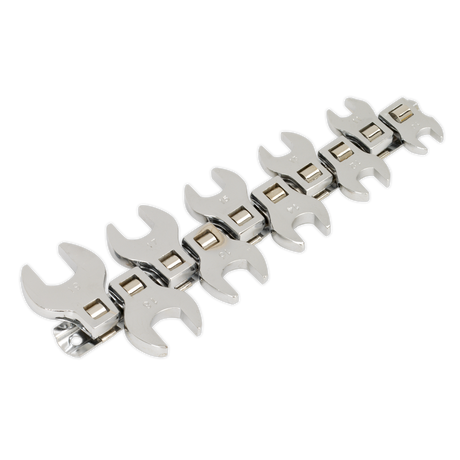 Crow's Foot Open-End Spanner Set 10pc 3/8"Sq Drive Metric - S0866 - Farming Parts