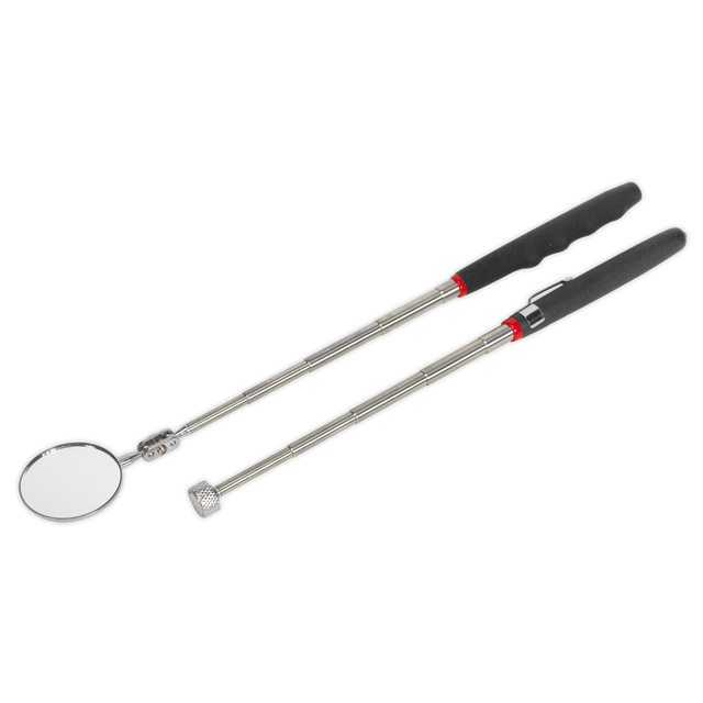 Telescopic Magnetic Pick-Up Tool & Inspection Mirror Set 2pc - S0940 - Farming Parts