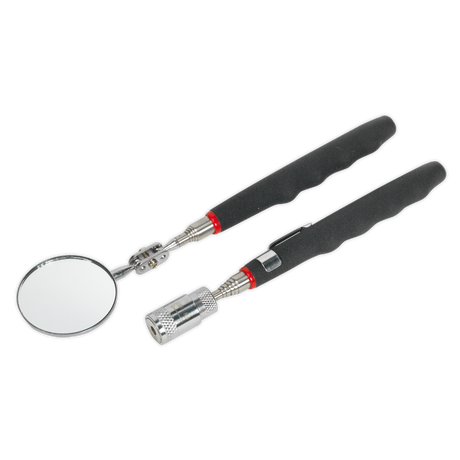 Telescopic Magnetic LED Pick-Up Tool & Inspection Mirror Set 2pc - S0941 - Farming Parts