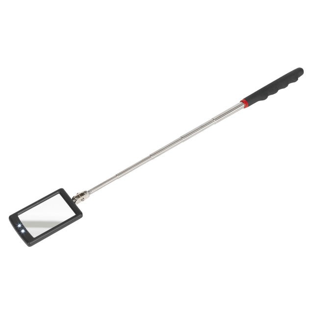 Telescopic Inspection Mirror 52 x 83mm with 2 LEDs - S0948 - Farming Parts