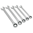 Combination Ratchet Spanner Set 5pc Metric - S0985 - Farming Parts