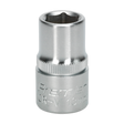 A Sealey WallDrive® Socket 13mm 1/2"Sq Drive – S1213, crafted from chrome vanadium steel and featuring the innovative WallDrive socket configuration.
