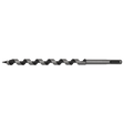 The Sealey SDS Plus Auger Wood Drill Ø13 x 235mm - SA13X235 is a long, metallic drill bit featuring a spiral groove and screw point, engineered for cutting through wood or other materials.
