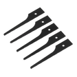 A set of five black Sealey Air Saw Blades 24tpi (SA345/B24) are lined up in a diagonal row on a white background.