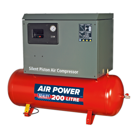 Air Compressor 200L Belt Drive 3hp with Cast Cylinders Low Noise - SAC2203BLN - Farming Parts