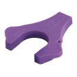 A Sealey SharkBite® Disconnect Clip & Depth Gauge 28mm (SBA28DC), featuring a purple color, a C-shaped cutting area, and a shark logo on the handle, perfect for seamlessly integrating into your air supply ring main system or handling all your pipe fittings with ease.