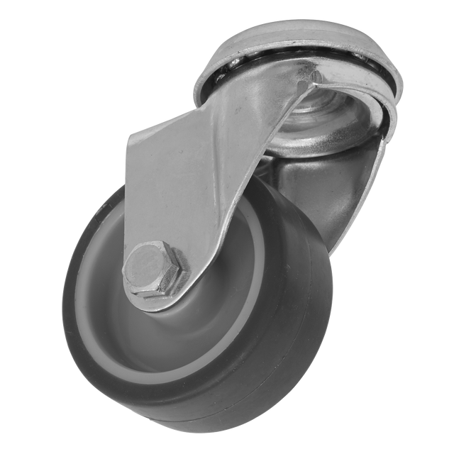 Medium-Duty Thermoplastic Bolt Hole Swivel Castor Wheel Ø50mm - Trade - SCW250SBEM - Farming Parts