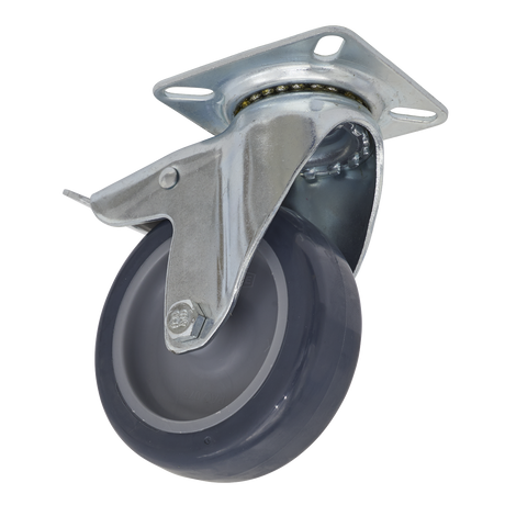 Castor Wheel Swivel Plate with Total Lock Ø75mm - SCW275SPL - Farming Parts