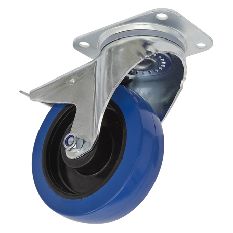 Castor Wheel Swivel Plate with Total Lock Ø160mm - SCW3160SPL - Farming Parts