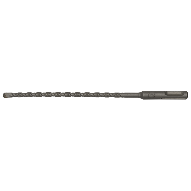 The Sealey SDS Plus Drill Bit Ø6 x 210mm - SDS6X210 is a single, superior quality bit featuring a spiral design and a shank on one end, fully hardened for durability.