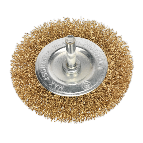 Flat Wire Brush Ø75mm Ø6mm Shaft - SFB75 - Farming Parts