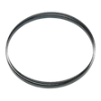 A black, circular rubber belt with a textured outer surface, much like the rugged design of the Sealey Bandsaw Blade 1712 x 10 x 0.35mm 10tpi - SM1304B10.