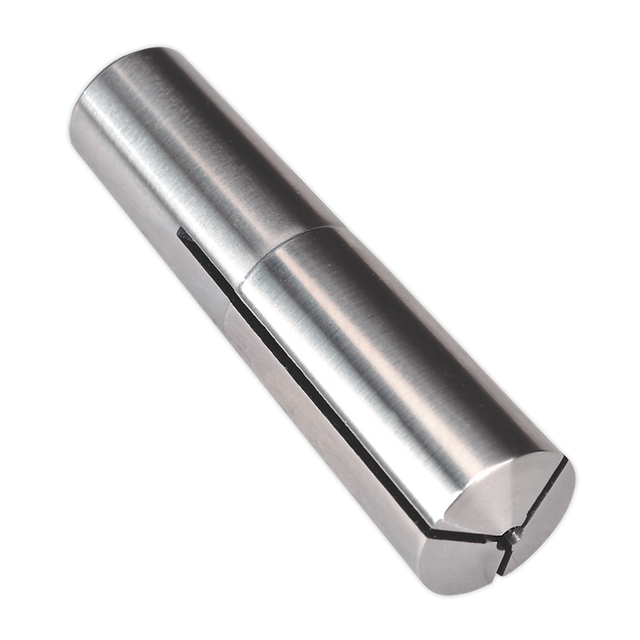 The Sealey Collet MT3-M12 Ø4mm - SM2502C04 is a high-quality cylindrical metal tool with a slotted end designed for holding round objects in machinery, such as in mini drilling or milling machines.
