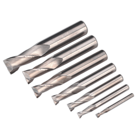 HSS End Mill Set Ø4-16mm 2 Flute - SM2502EMSET - Farming Parts