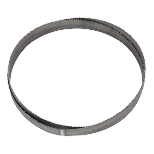An image of a Sealey Bandsaw Blade 3035 x 25 x 0.89mm with serrated edges and vari-pitch teeth, model SM353CE/085 (4/6tpi) Bi-Metal.