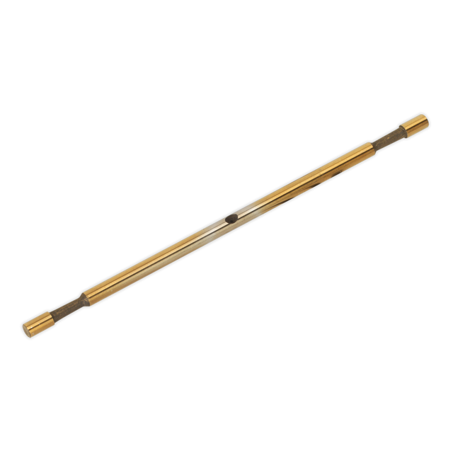 A double-sided drawing pencil with gold and black segments, featuring a central grip with a metallic, cylindrical design, is now available under Model No. SNA9821 from Sealey.