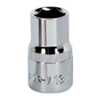The Sealey WallDrive® Socket 13mm 1/2"Sq Drive Fully Polished - SP1213, crafted from Chrome Vanadium steel and featuring a knurled grip, is ideal for professional hand tools.