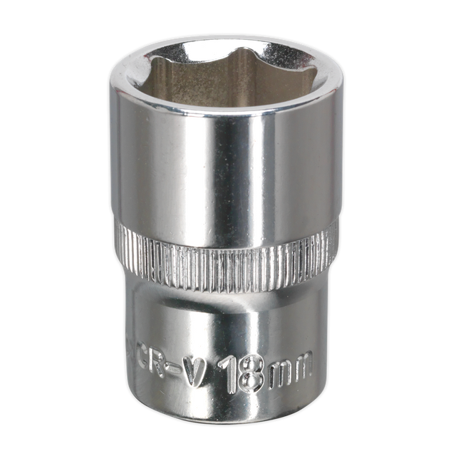 WallDrive® Socket 18mm 1/2"Sq Drive Fully Polished - SP1218 - Farming Parts