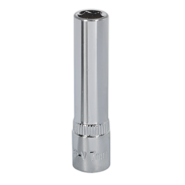 WallDrive® Socket 7mm Deep 1/4"Sq Drive Fully Polished - SP1407D - Farming Parts