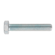 A single HT Setscrew M14 x 80mm 8.8 Zinc from a pack of 10, manufactured by Sealey, featuring a high tensile strength grade 8.8 threaded body, is shown against a white background.