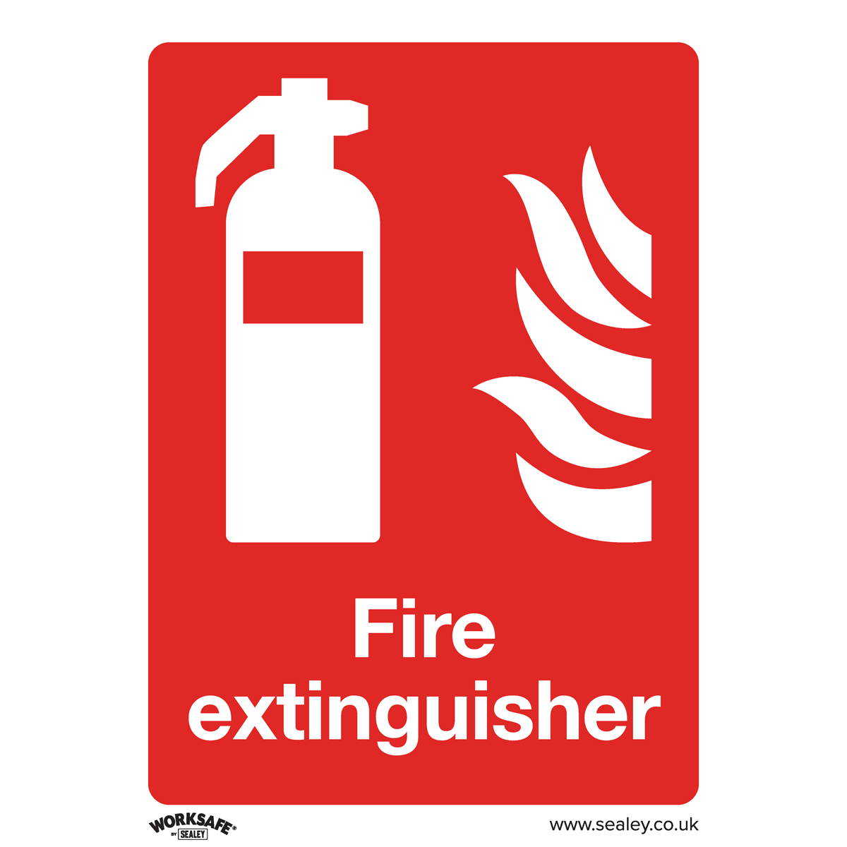 Prohibition Safety Sign - Fire Extinguisher - Self-Adhesive Vinyl - Pack of 10 - SS15V10 - Farming Parts