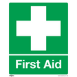 Safety Sign - First Aid - Rigid Plastic - Pack of 10 - SS26P10 - Farming Parts