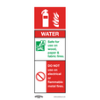 Safe Conditions Safety Sign - Water Fire Extinguisher - Rigid Plastic - Pack of 10 - SS27P10 - Farming Parts