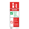 Safe Conditions Safety Sign - Water Fire Extinguisher - Self-Adhesive Vinyl - Pack of 10 - SS27V10 - Farming Parts