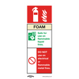 Safe Conditions Safety Sign - Foam Fire Extinguisher - Self-Adhesive Vinyl - Pack of 10 - SS30V10 - Farming Parts