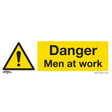 The Sealey Warning Safety Sign (SS46P10) features the message "Danger Men at Work" and an exclamation mark, making it ideal for placement in commercial environments such as offices. This sign comes in a pack of 10 and is made from rigid plastic.