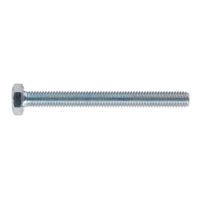 A close-up of the Sealey HT Setscrew M6 x 60mm 8.8 Zinc, part number SS660, showcasing its high tensile strength grade 8.8 properties.