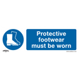 Mandatory Safety Sign - Protective Footwear Must Be Worn - Self-Adhesive Vinyl - SS7V1 - Farming Parts