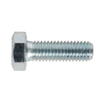 A close-up image of a Sealey HT Setscrew M8 x 25mm 8.8 Zinc from pack SS825, showcasing its threaded shaft, hexagonal head, and shiny surface. This example of high tensile strength bolts exhibits superior durability and reliability.