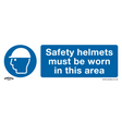 Mandatory Safety Sign - Safety Helmets Must Be Worn In This Area - Rigid Plastic - Pack of 10 - SS8P10 - Farming Parts